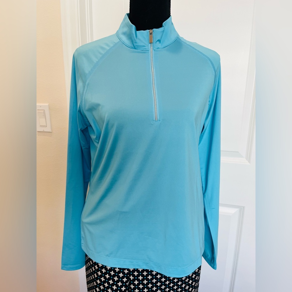Tail Aqua Blue Long Sleeve Top